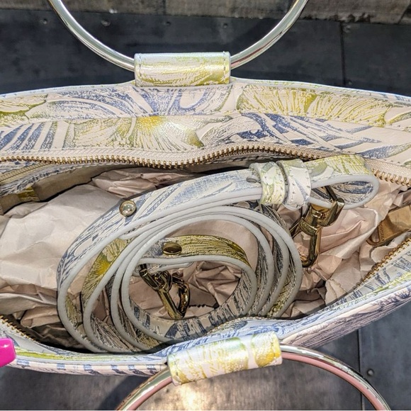 Brahmin Mod Bowie Lemonade Nostalgia Satchel. - Picture 5 of 6